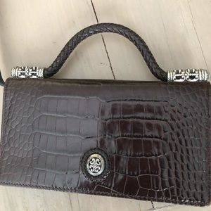 Brighton cross body, brown and black.